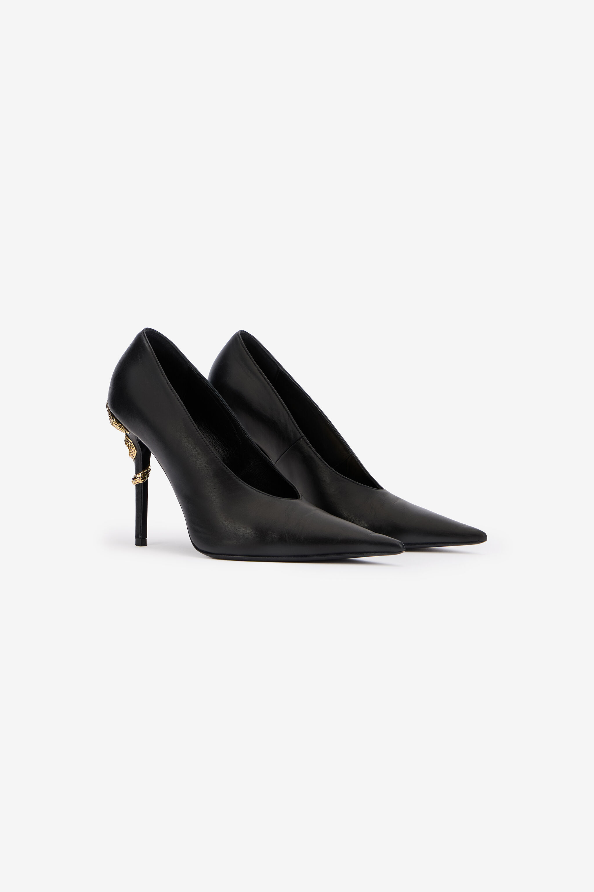 RC Pump Serpentine in pelle BLACK WKS009-PZ319