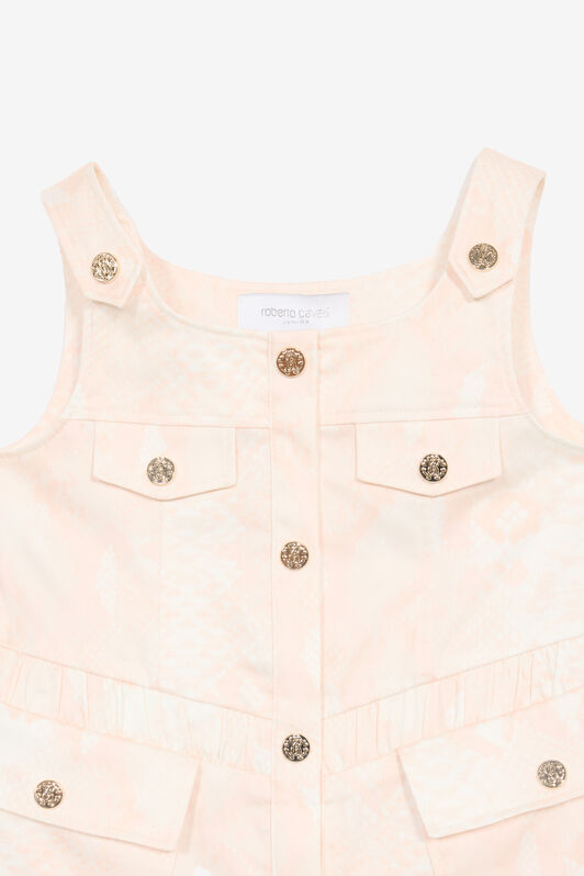 JU Vestido Con Estampado Piel De Serpiente Rosa UJT10D-6SO53