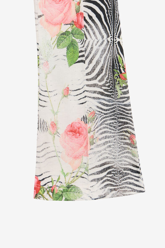 JU Hose mit Zebra Rose-Print MULTICOLOR ZEBRA ROS UJT23B-JFO47