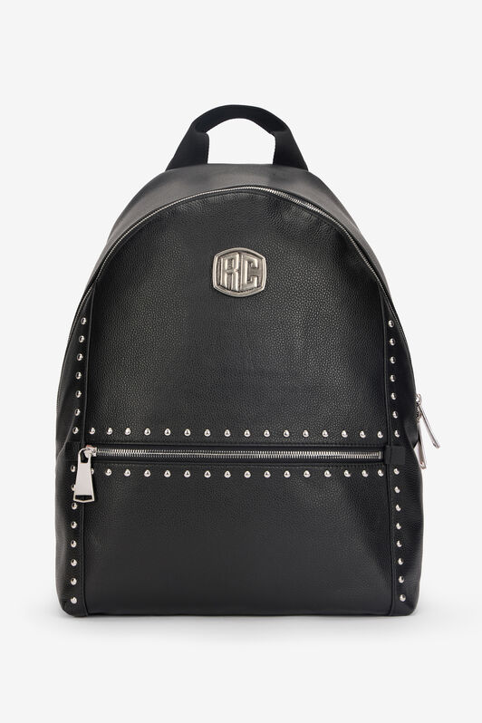 RC Roberto Cavalli Studded Leather Backpack Schwarz VRB008-PZB05
