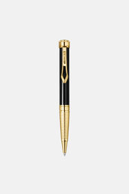 RC Roberto Cavalli Lacquer Ballpoint Pen, Gold Color & Black Lacquer GOLD VALG09-IG273