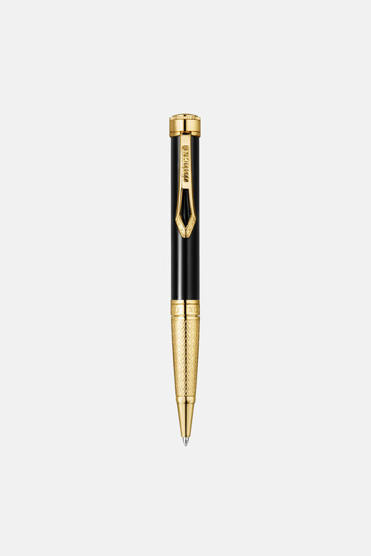 RC Bolígrafo Lacado Roberto Cavalli, Color Oro y Laca Negra GOLD VALG09-IG273