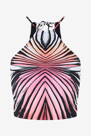 RC Ray Of Paradise Print Top CORAL XKW030-OOM33
