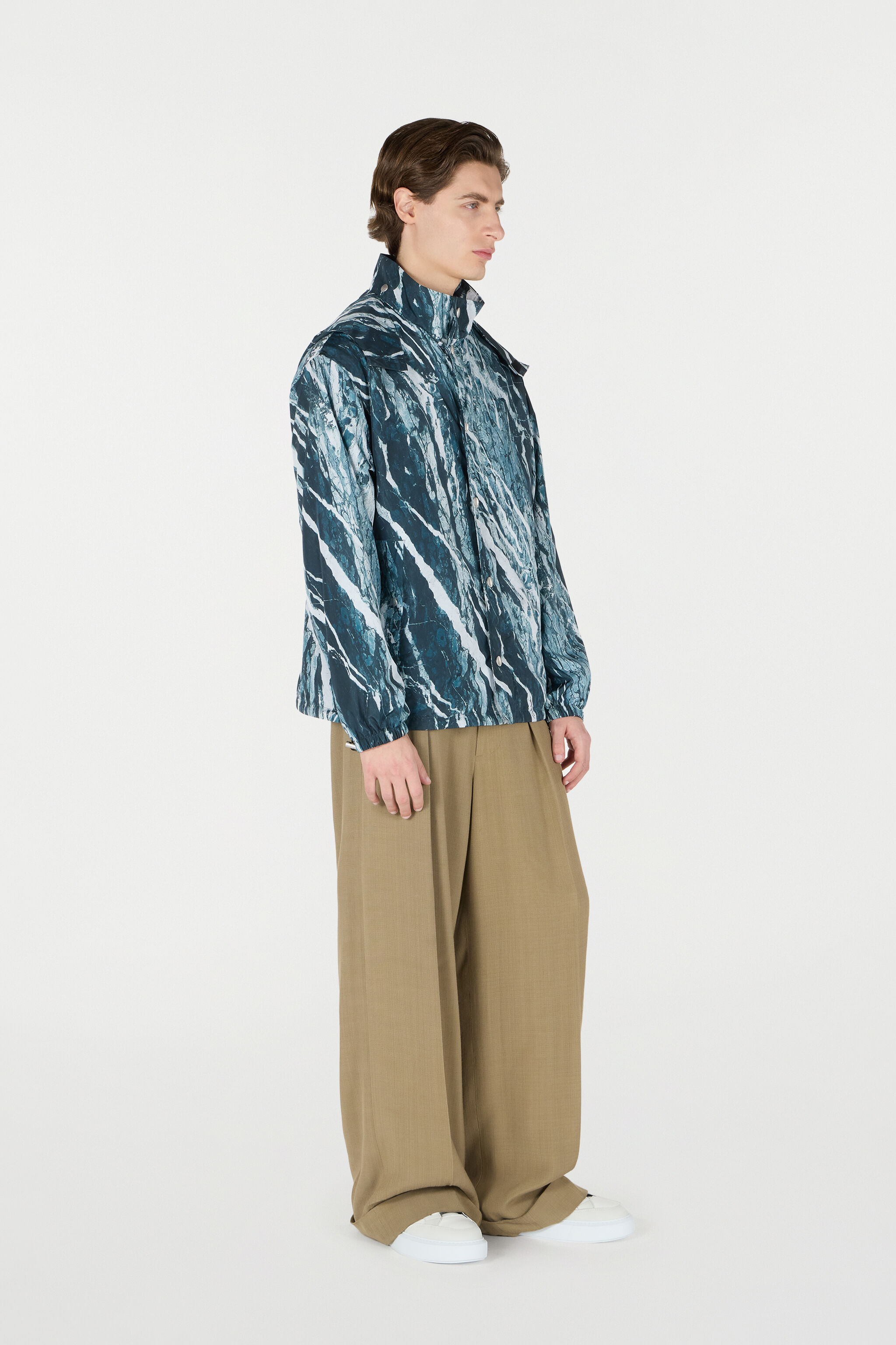 RC Bomberjacke mit Rubane-Print Dunkelblau URT461-5RN22
