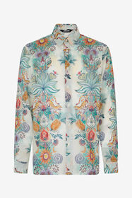 JC Tropical Garden Print Shirt TURCHESE CHIRO WFM016-WF164