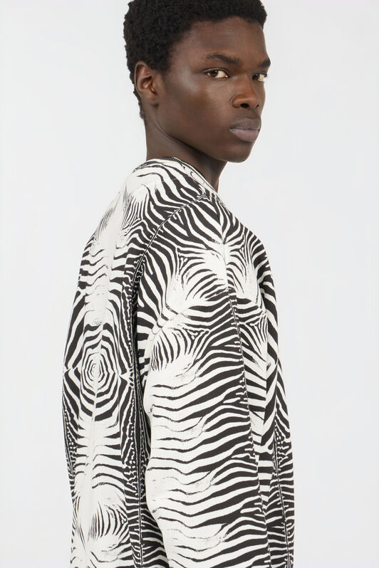 RC Sweatshirt Mit Zebra-Print WHITE/BLACK ZEBRA SOT66I-CF050