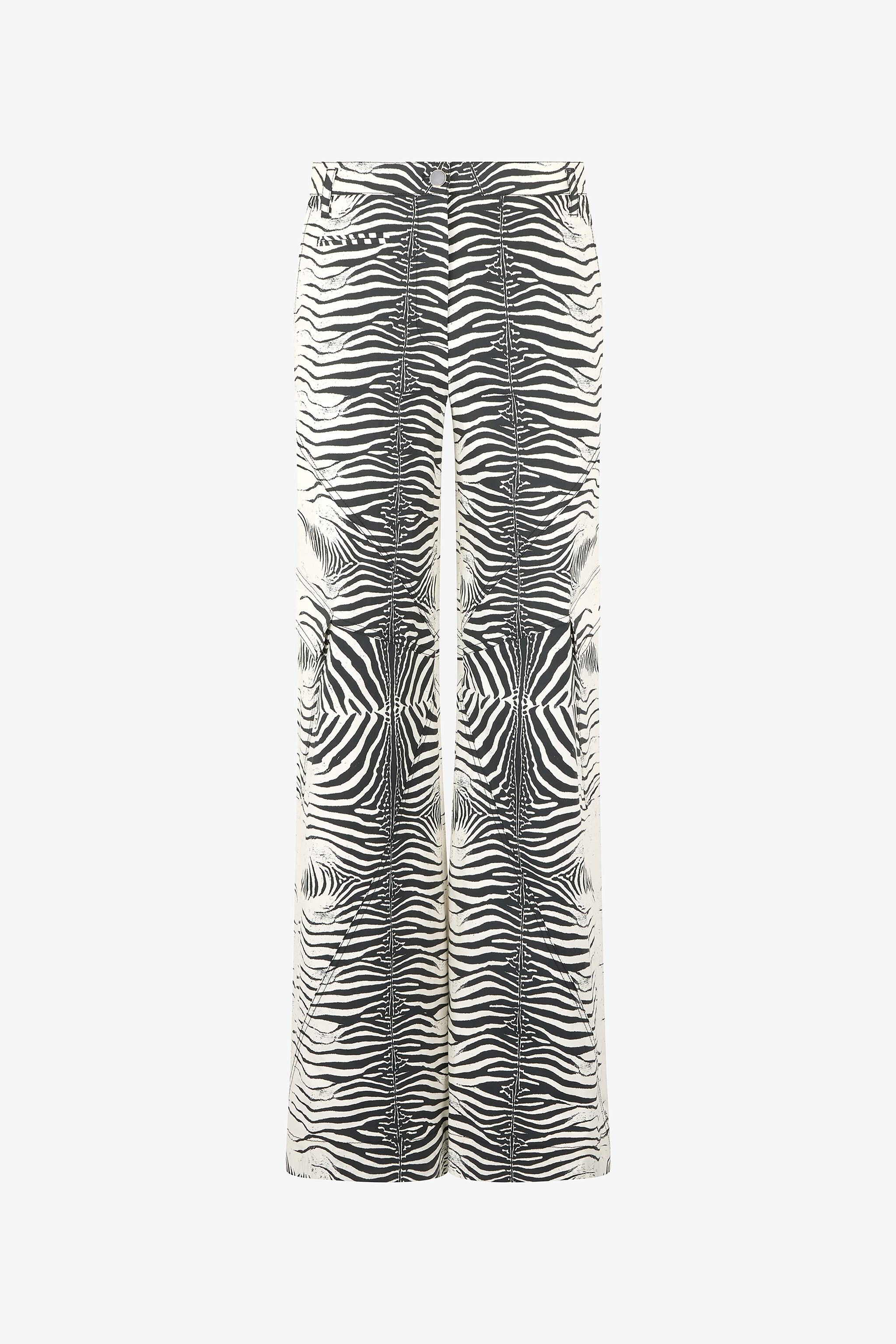 RC Pantalones De Algodón Elástico Con Estampado White Tigresse Negro/Blanco UKT211-3AN49