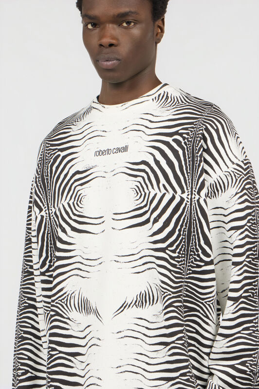 RC Sweatshirt Mit Zebra-Print WHITE/BLACK ZEBRA SOT66I-CF050