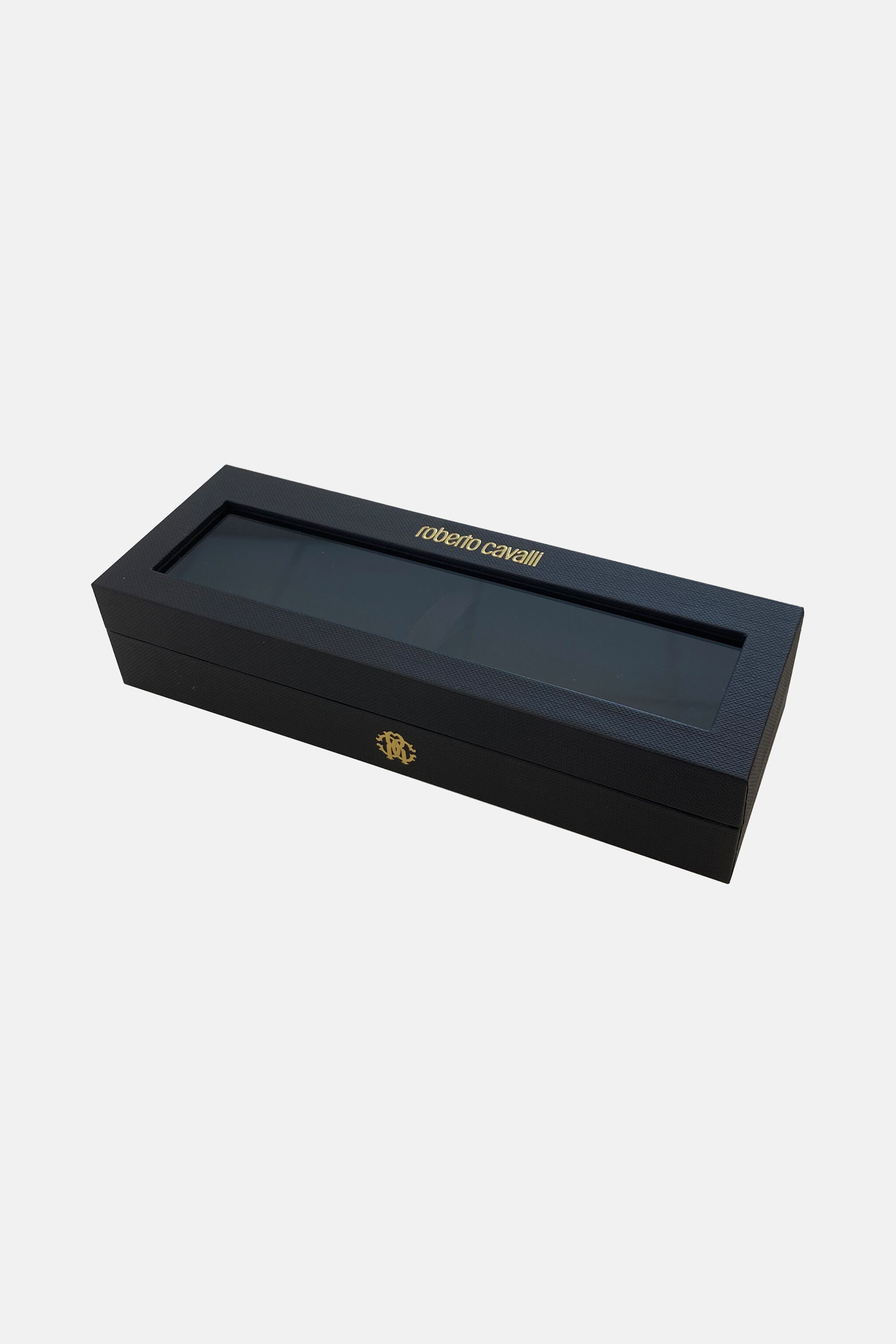 RC Penna a sfera Lacquer di Roberto Cavalli, color argento e lacca nera SILVER BLACK VALG09-IG272