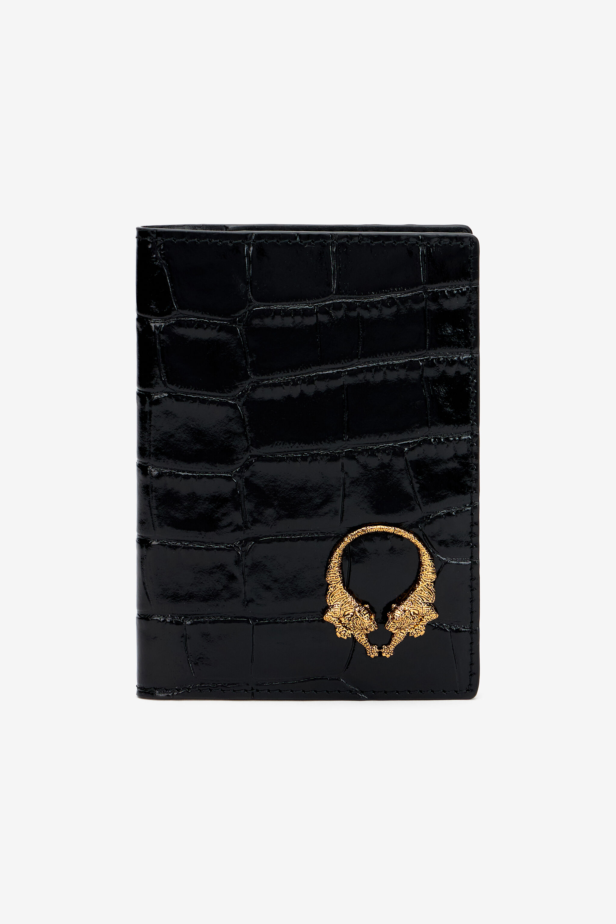 RC Cartera de piel con efecto cocodrilo BLACK WRA003-PZ975