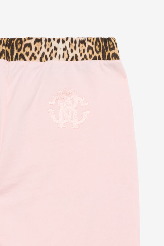 JU Pantalones De Chándal Rosas Con Cintura De Leopardo BABY PINK TJT24O-CF050
