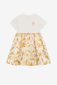 RC Araldic Print Silk Cotton Dress MILKY WHITE TJT115-JD001