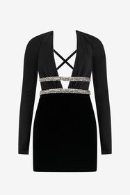 RC Embroidered Dress BLACK WKR113-JE034