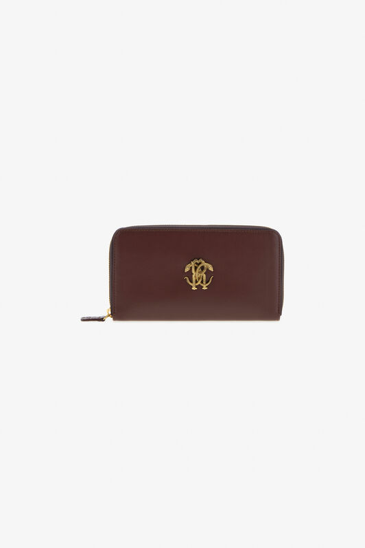 RC Wallet with Monogram RC and zip Marron foncé SKA001-PZ172