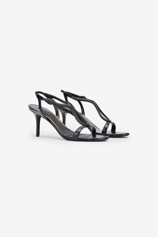 RC Schwarze Lederpumps BLACK WKS005-PZ319