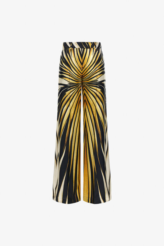 RC Pantalón Palazzo De Seda Estampado Ray Of Gold Oro TKT201-4QM33