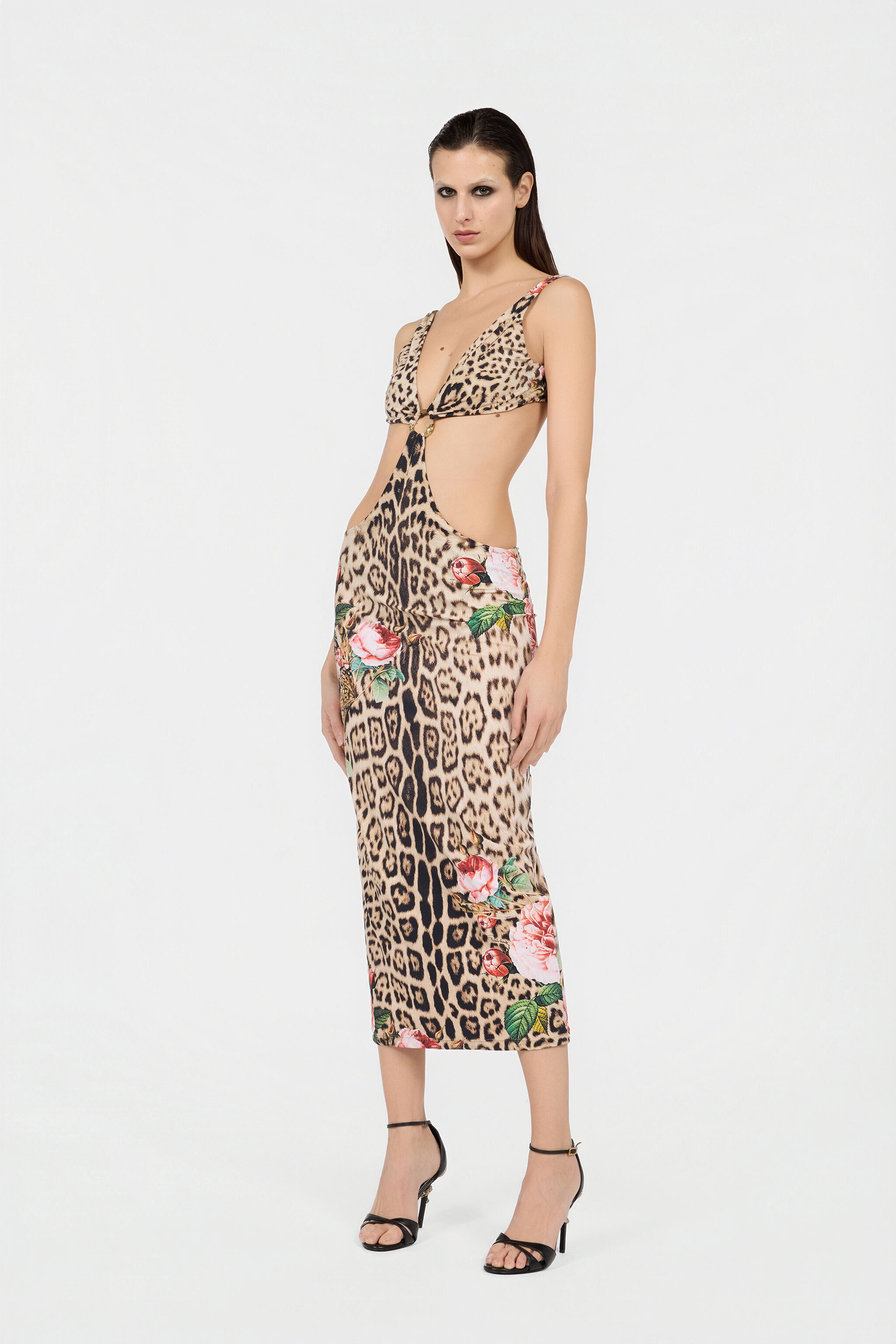 RC Vestido de Playa con Estampado Jaguar Roses NATURAL XQW036-HVT24