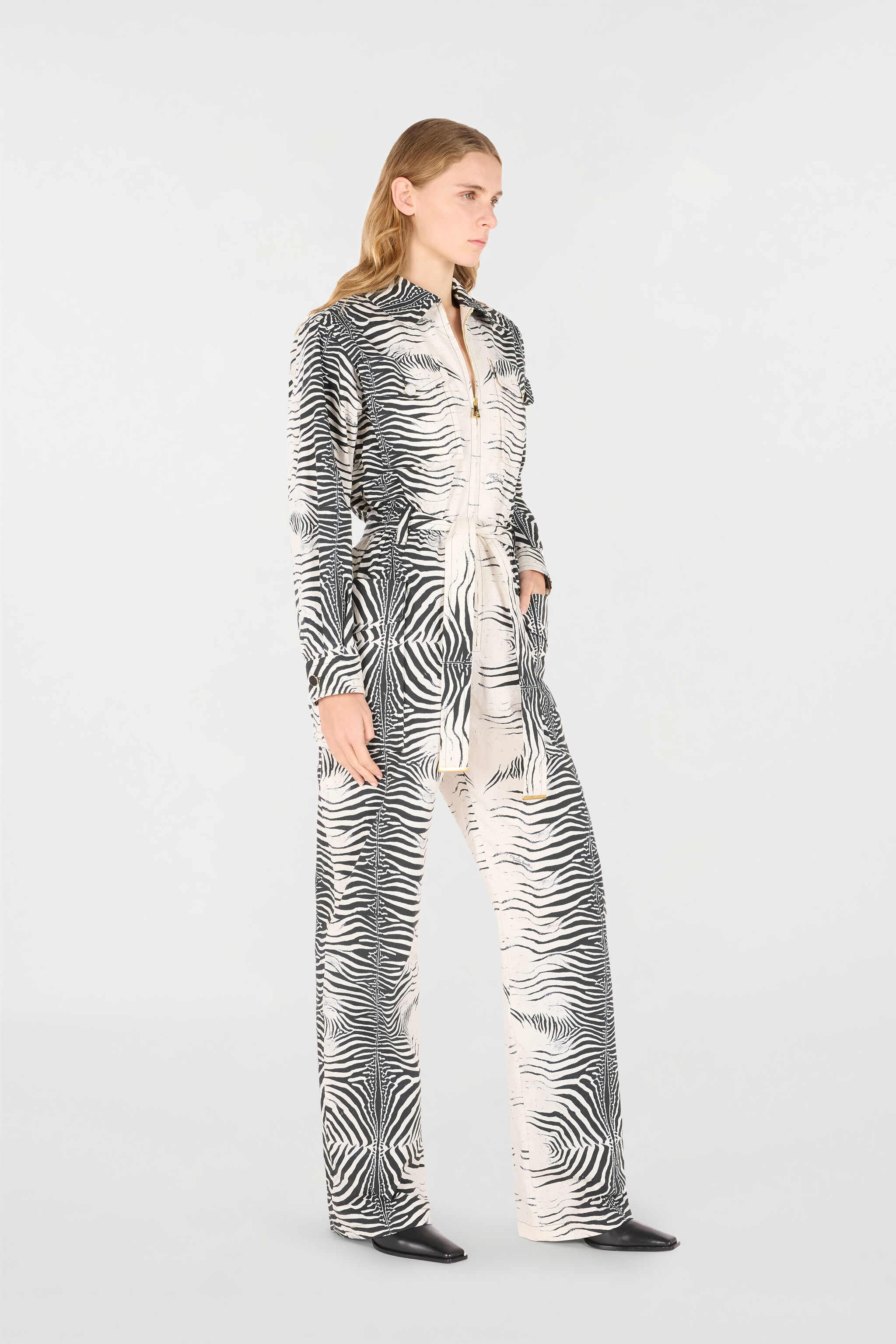 RC Jumpsuit mit Print Zebra Schwarz/Weiß UKT100-3AN49