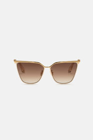 RC Metal front and temple sunglesses SHINY ROSE GOLD W/BE VALD03-ID239