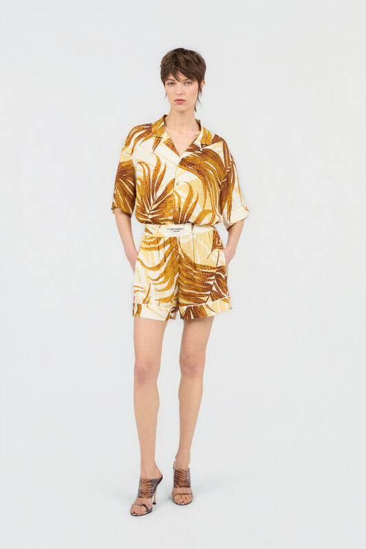 JC Shorts mit Golden Palm-Print DAFFODIL WFT180-WF557
