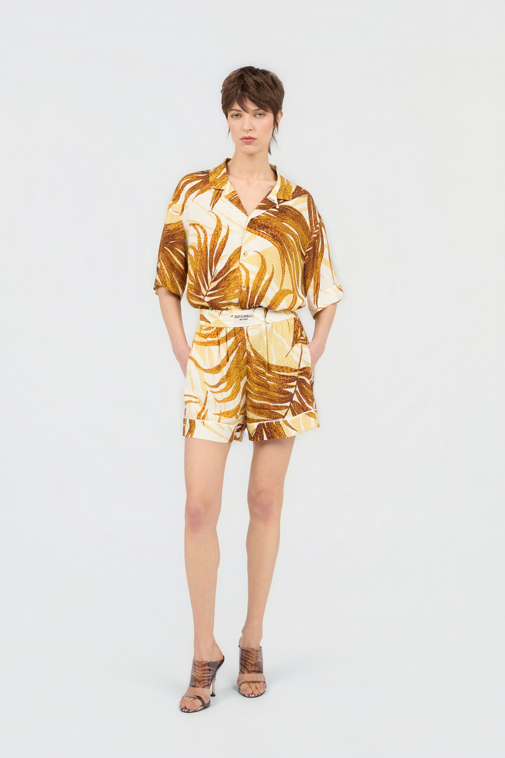 JC Shorts mit Golden Palm-Print DAFFODIL WFT180-WF557