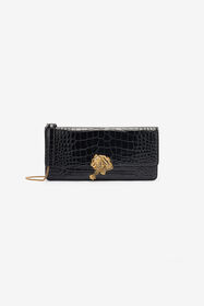 RC Longue Pochette Roar Imprimé Croco Noir TKB012-PZ975