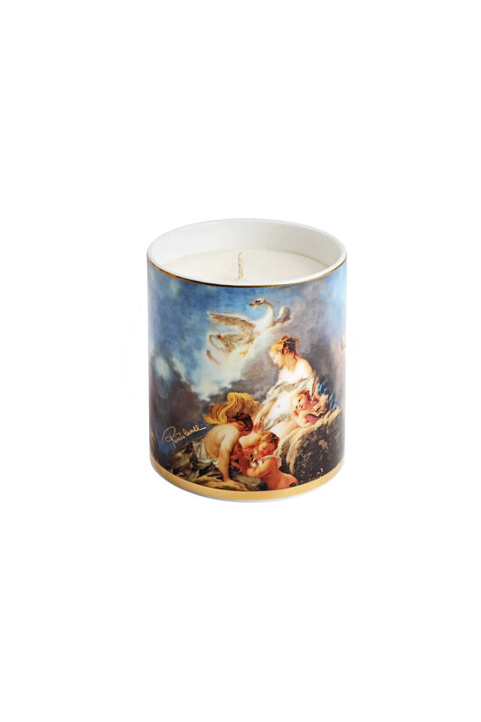 HO Portavelas de porcelana con estampado Wild Leda VARIANTE UNICA QALA05-IA005