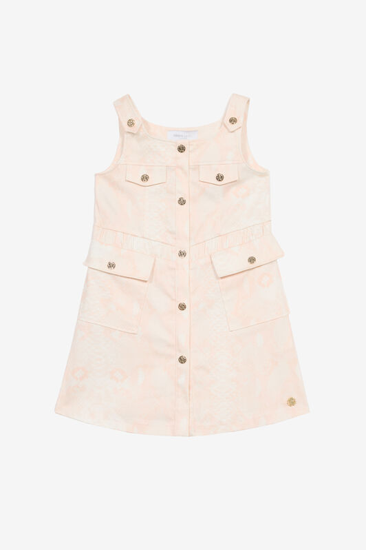 JU Vestido Con Estampado Piel De Serpiente Rosa UJT10D-6SO53