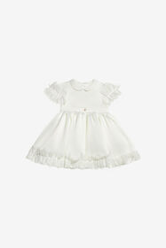 JU Dress With Frayed Hems White UJT100-RN012