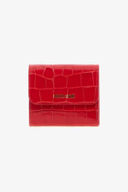 RC Red Croc-Embossed Leather Card Case Red TKA004-PZ975