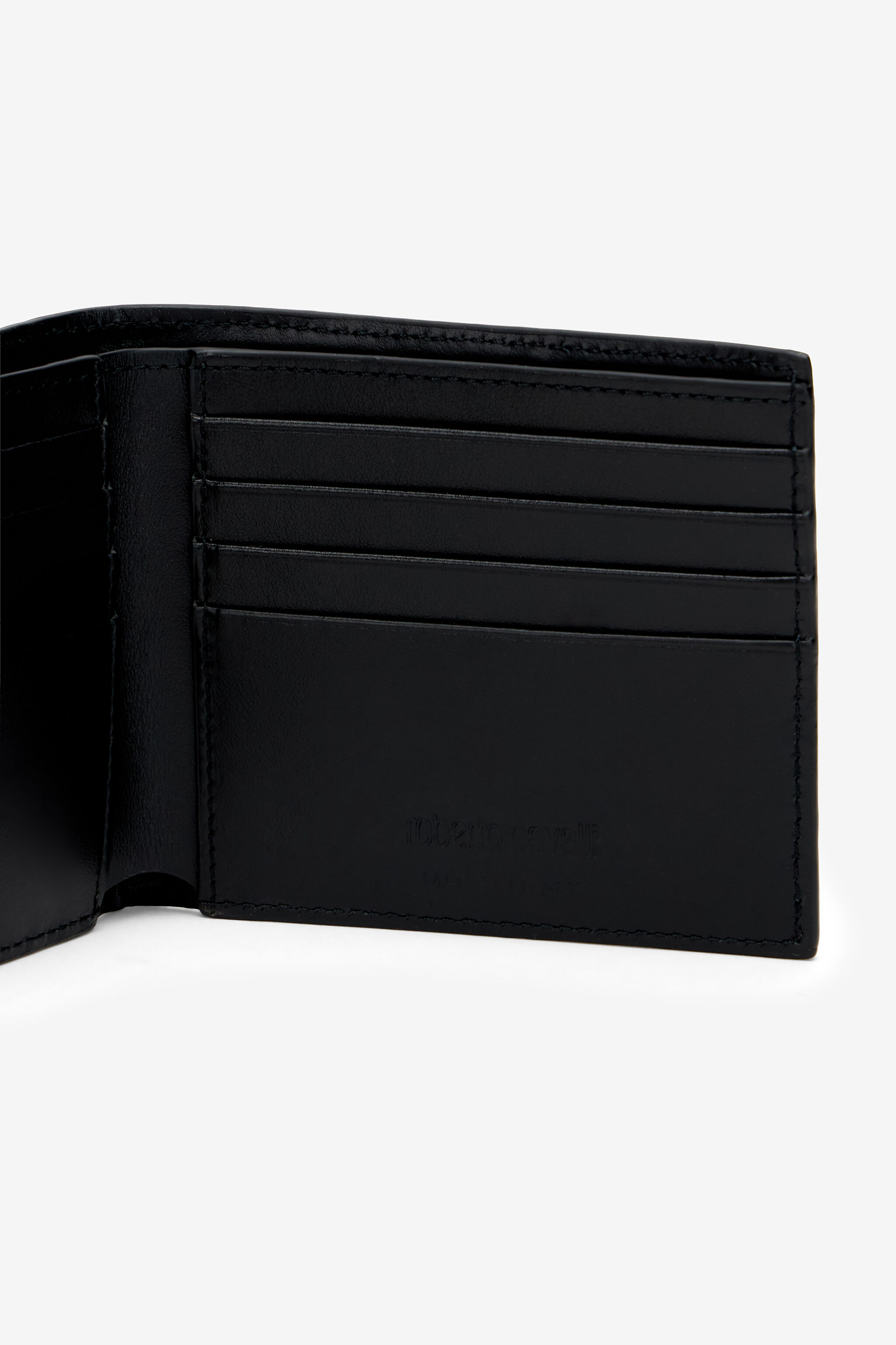 RC Crocodile-Embossed Leather Wallet BLACK WRA004-PZ975