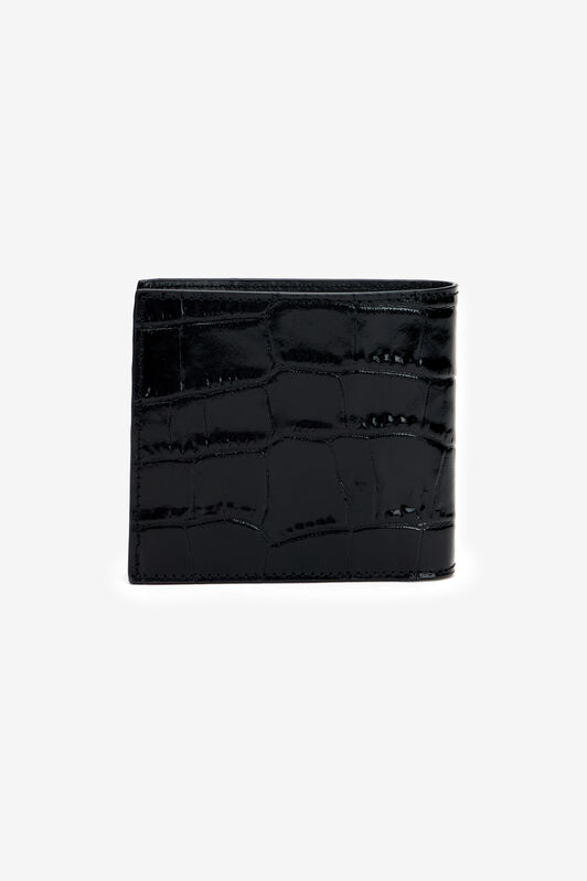 RC Crocodile-Embossed Leather Wallet BLACK WRA004-PZ975