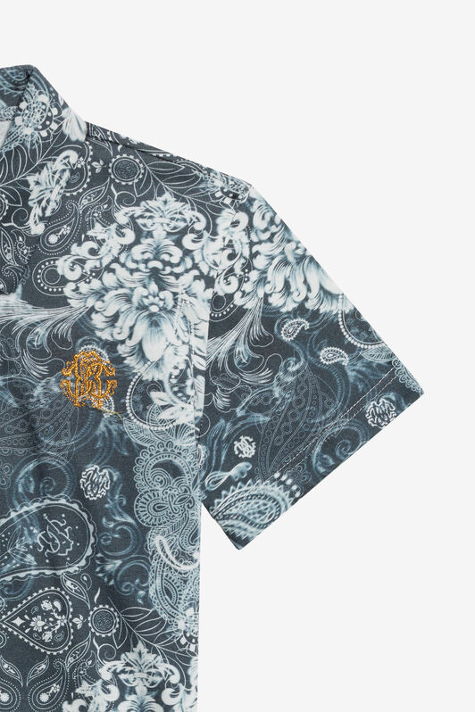 JU Paisley Print Polo BLUE WJT61J-7MR35