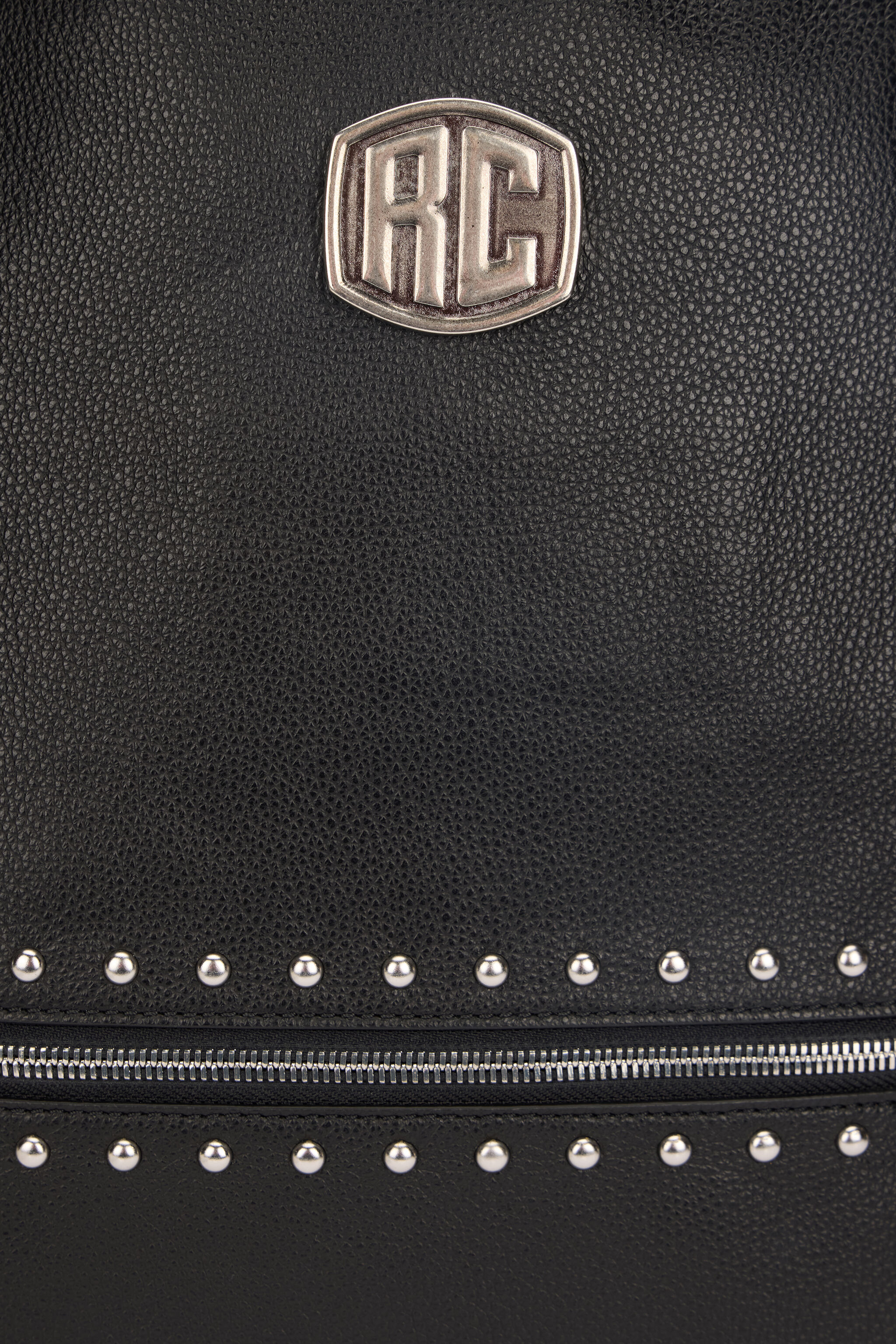 RC Roberto Cavalli Studded Leather Backpack Schwarz VRB008-PZB05