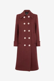 RC Double-Breasted Wool Coat Purple TWT502-GA061