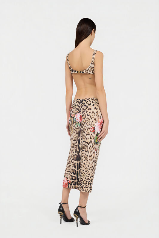 RC Vestido de Playa con Estampado Jaguar Roses NATURAL XQW036-HVT24