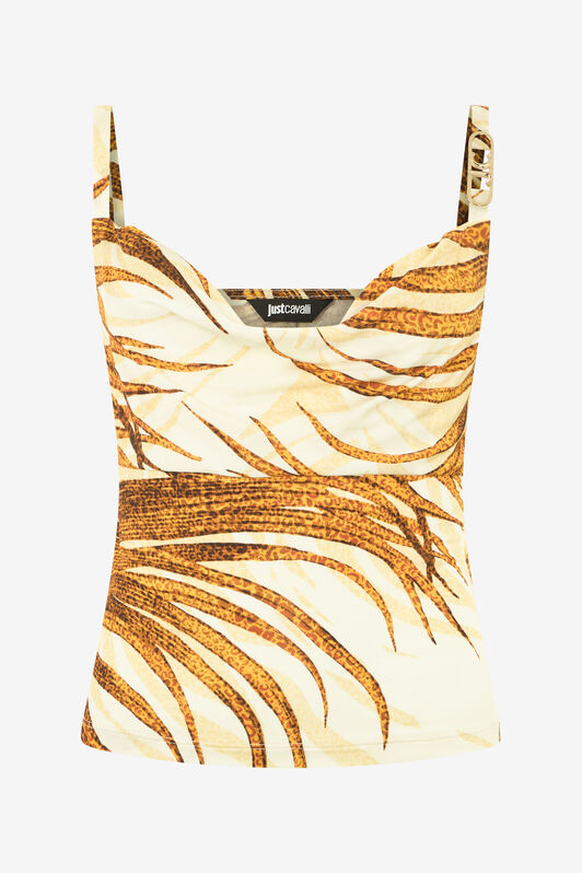 JC Top mit Golden Palm-Print DAFFODIL WFT271-WF669