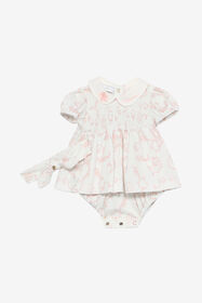 JU Printed Bodysuit And Headband Set Pink UJT813-JFO36