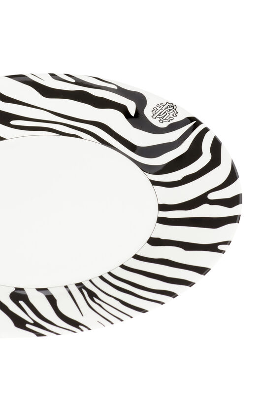 HO Set von 6 Zebra Flachtellern Schwarz/Weiß IALBAA-CCR02