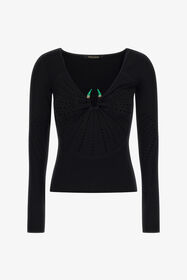 RC Long sleeve knit with Fang Black TKM610-MI009