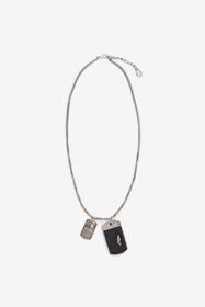 RC Necklace With Chain And Double Pendant Silver VRG005-AM007