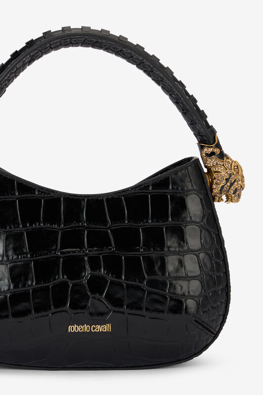 RC Bolso hobo Roar mediano con joya de tigres Negro TWB002-PZ975