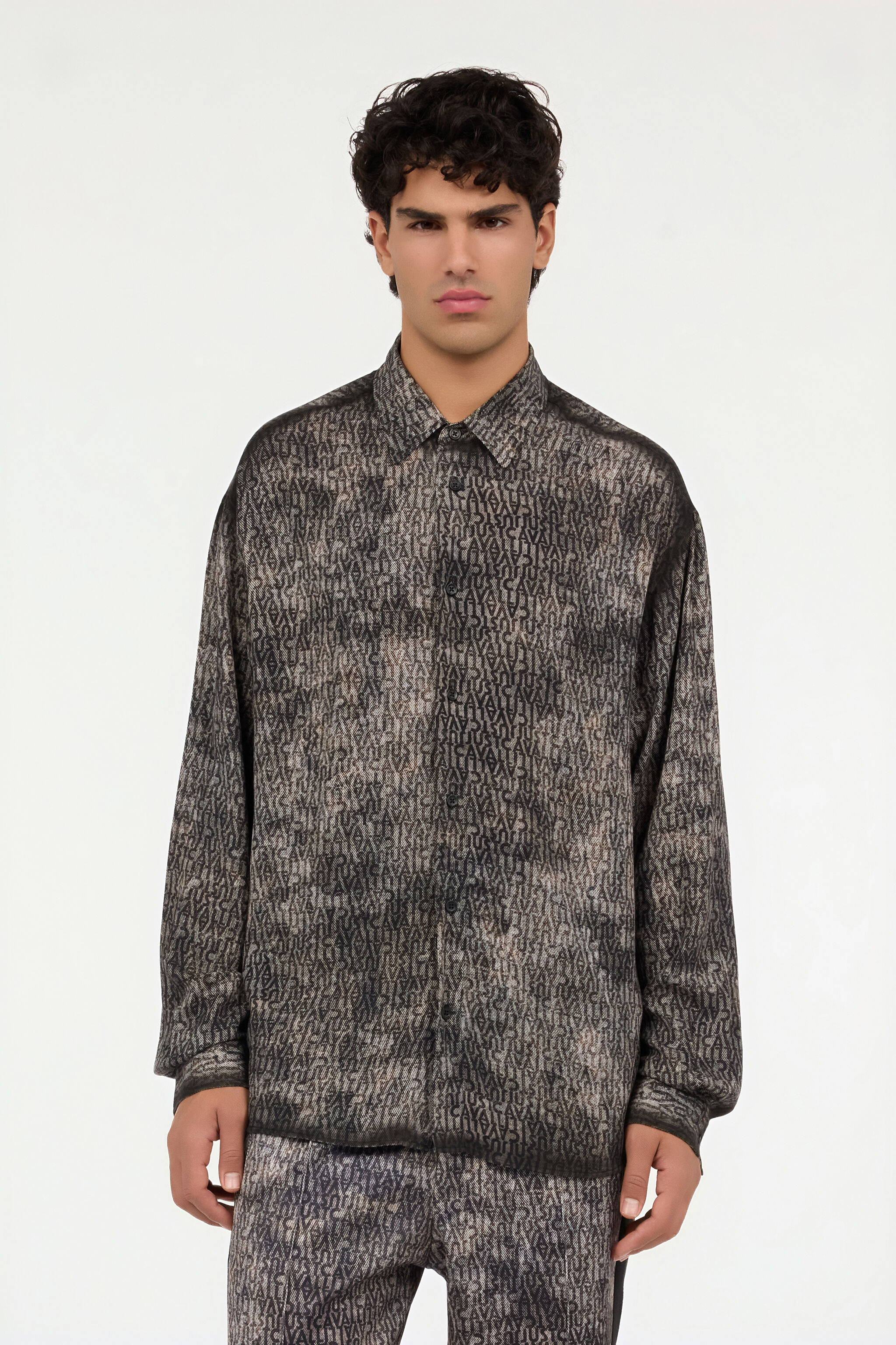 JC Camicia Effetto Scolorito Con Lettering All Over 899+316 VFM025-VF158