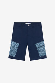 JU Bermudas Con Bolsillos En Contraste Azul oscuro UJT25D-CH004