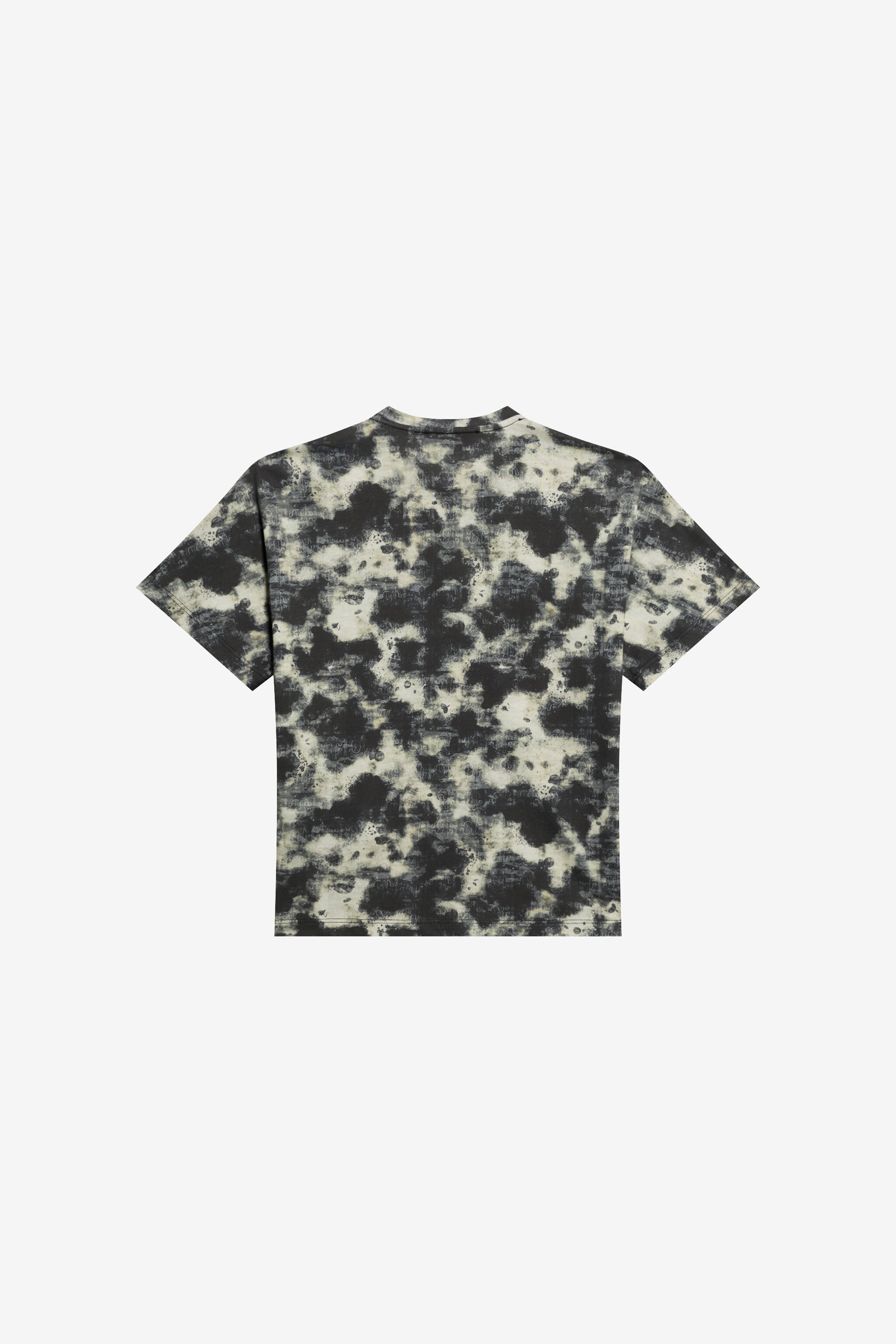 JU T-Shirt In Cotone con Stampa  Camouflage CAMOU BLACK WJT60O-JFR15