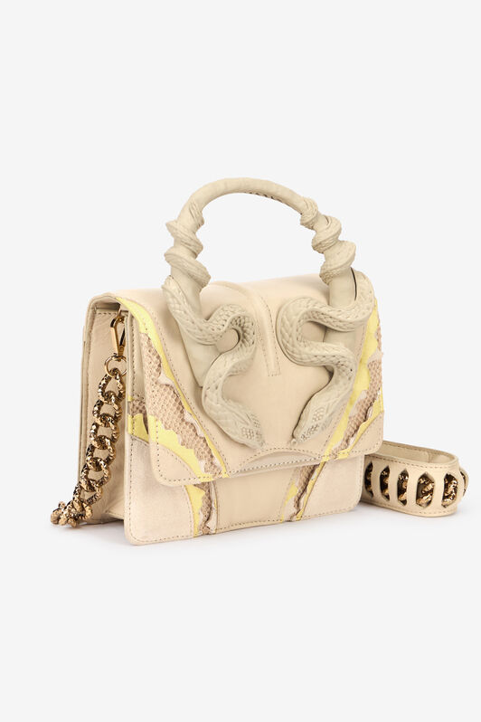RC Kleine Tasche In Elfenbein Mit Schlangen Elfenbein VWB003-PZS67