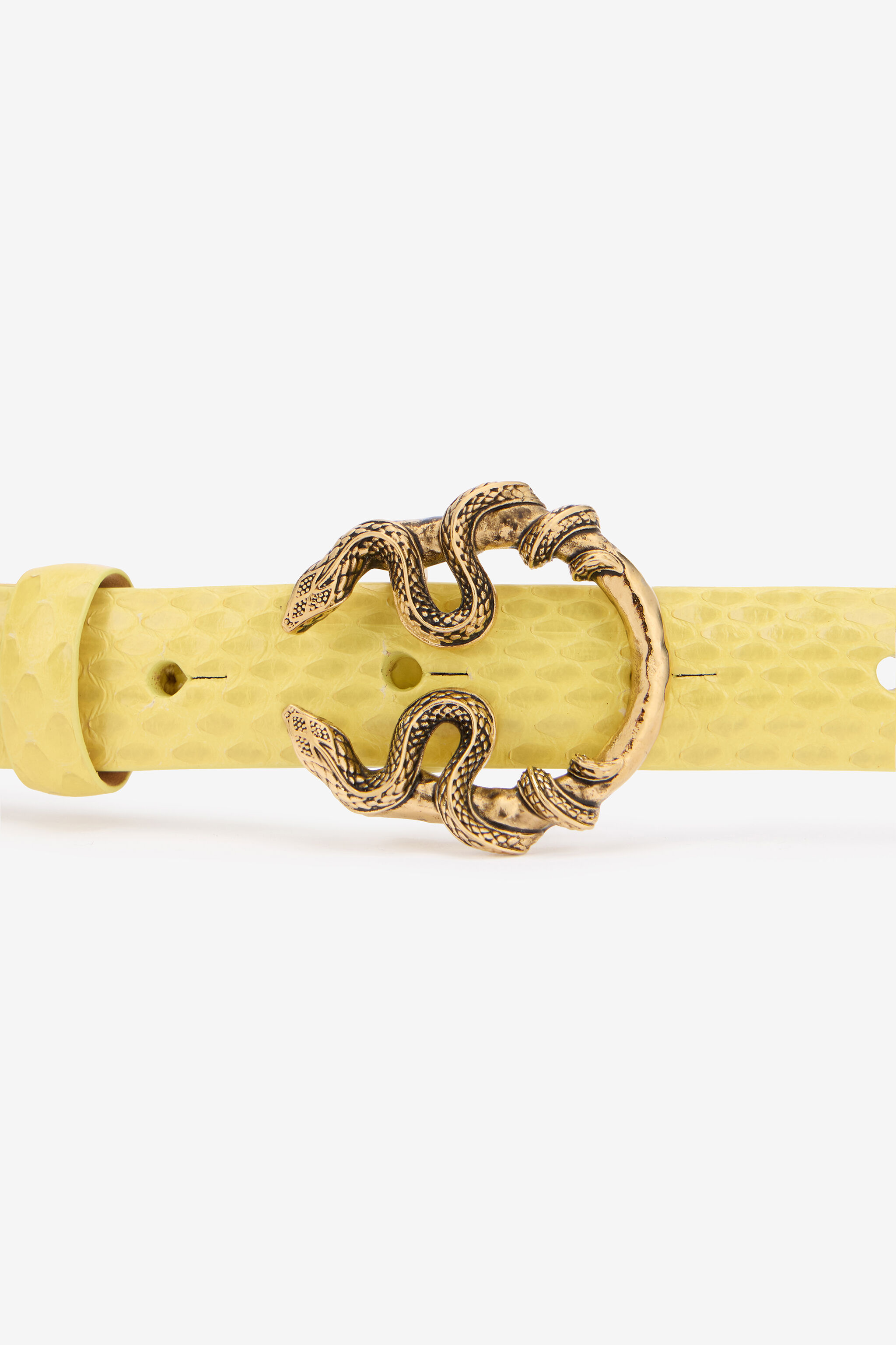 RC Gelber Ledergürtel Mit Schlangenschnalle YELLOW WKC002-PA001