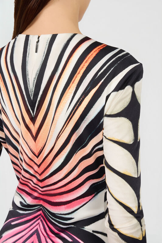 RC Maxikleid Mit Ray Of Paradise-Print CORAL XKT107-JRM33
