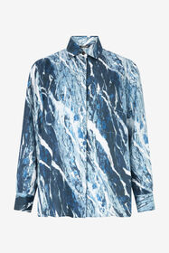 RC Marble-Print Shirt Dark blue UKT704-4QN22