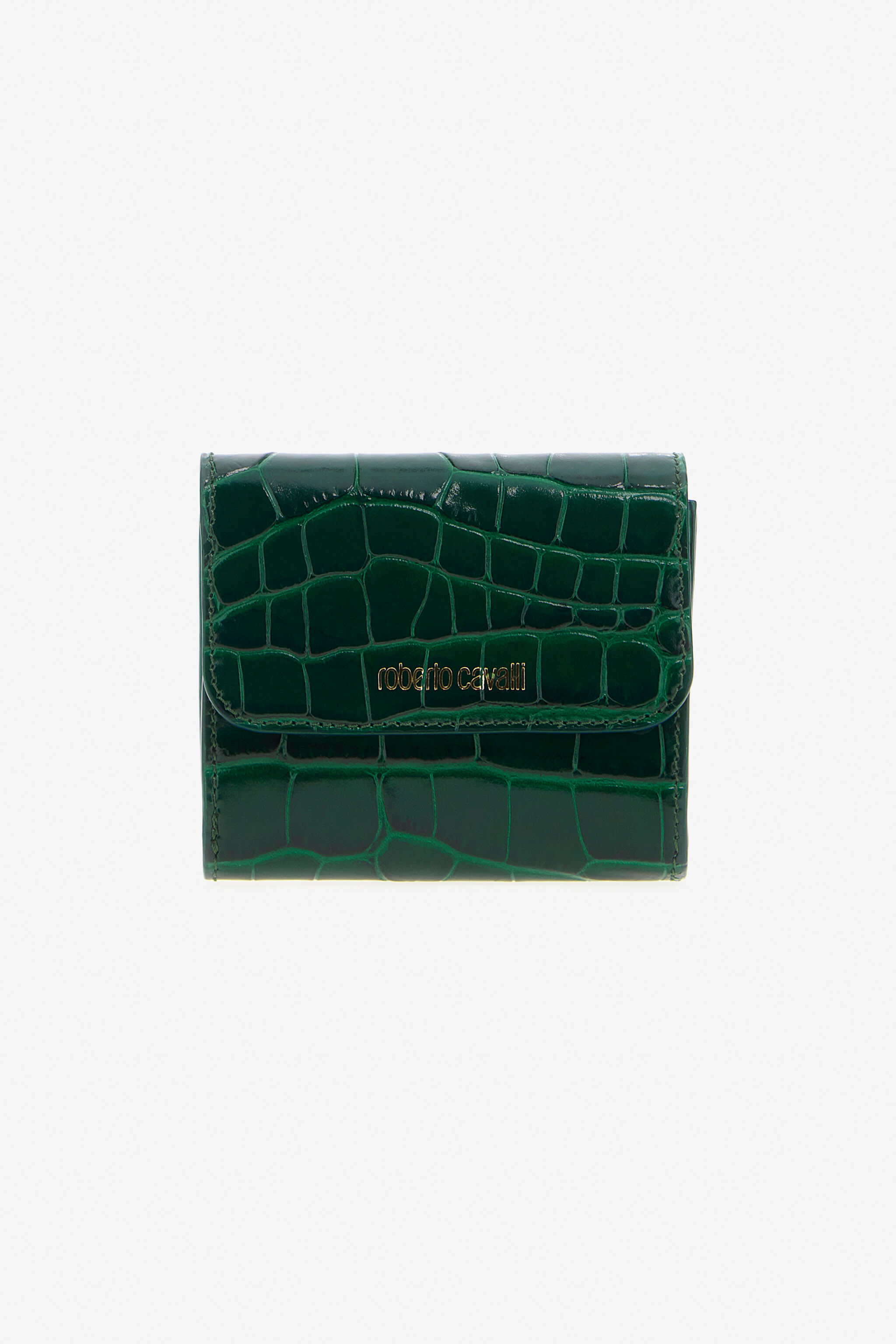 RC Tarjetero Verde De Piel Con Grabado De Cocodrilo Verde oscuro TKA004-PZ975
